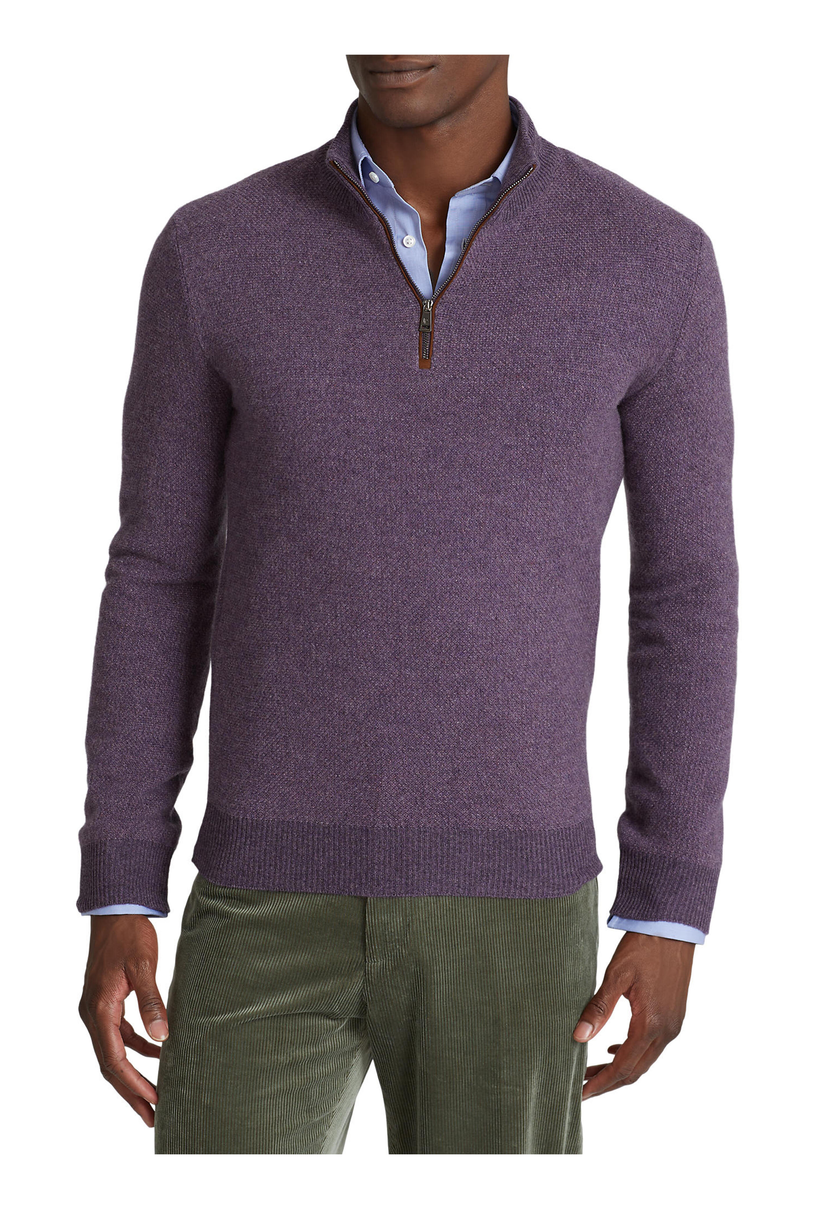 Ralph Lauren Purple Label - Purple Sage Mélange Cashmere Quarter 