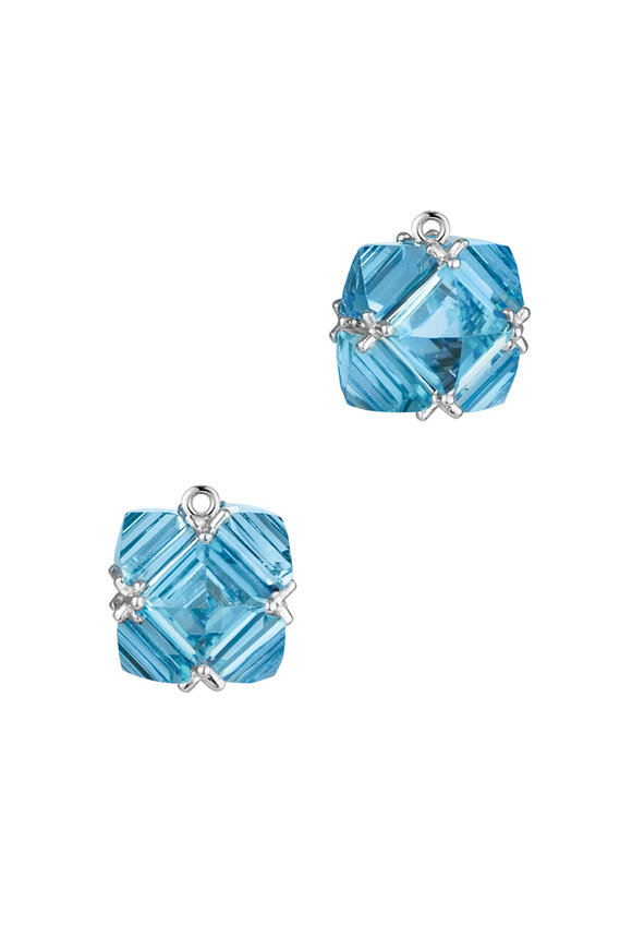 Paolo Costagli - Very PC White Gold Blue Topaz Earrings Charms