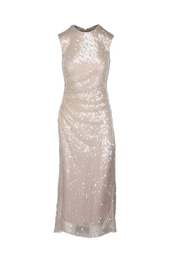 Veronica Beard Kimberly Champagne Sequin Midi Dress