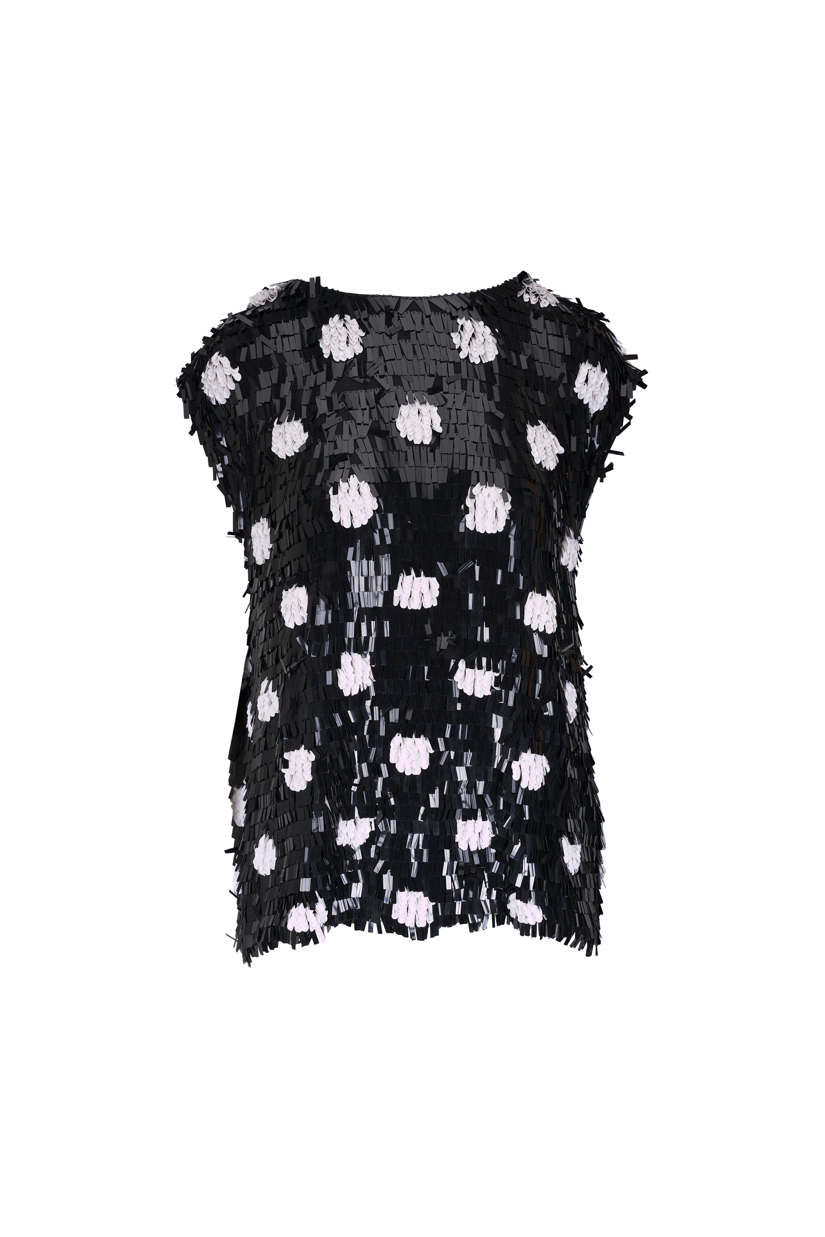 Dries Van Noten - Black & White Paillette Tank