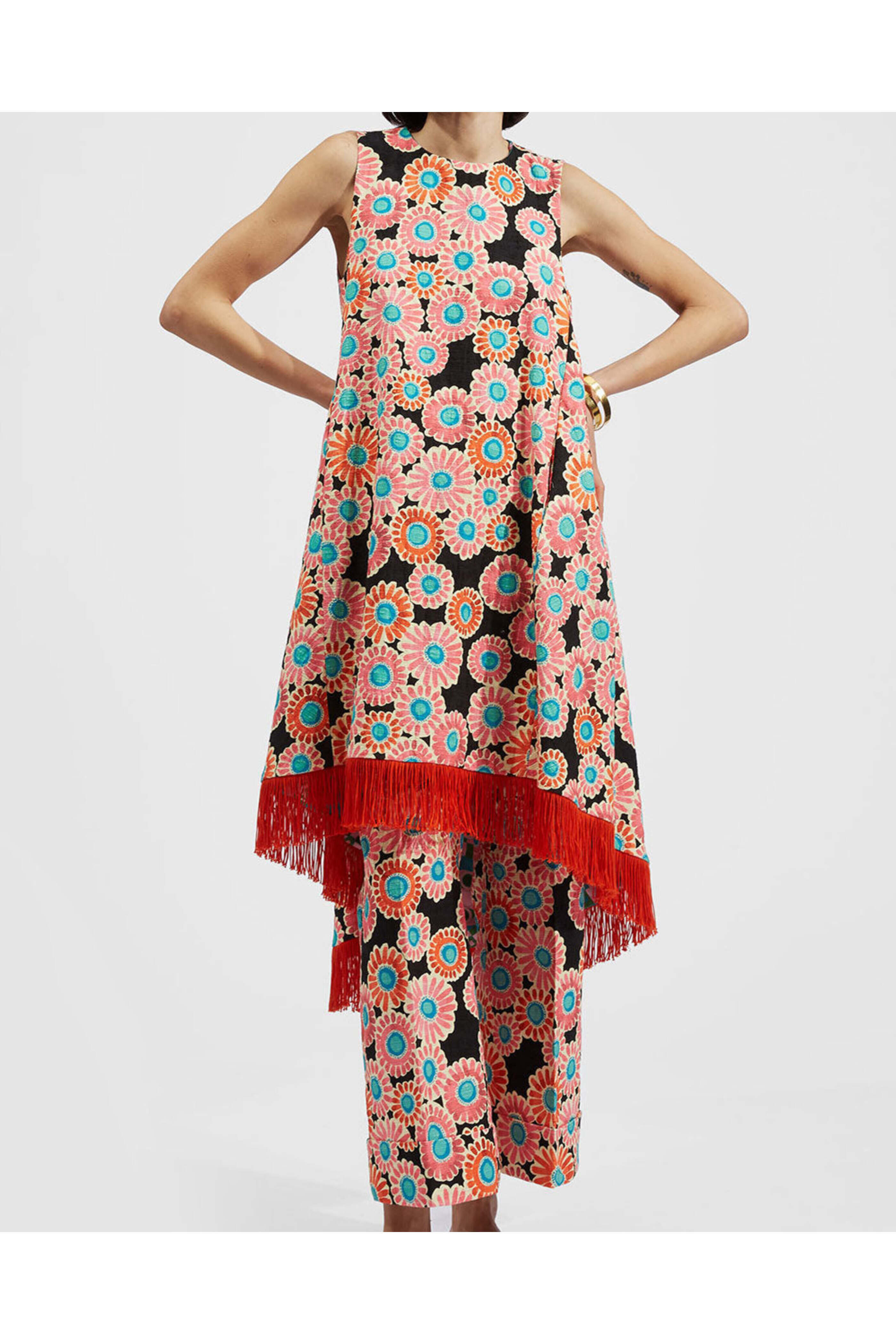 La DoubleJ - Crazy Daisy Fringe Scala Dress