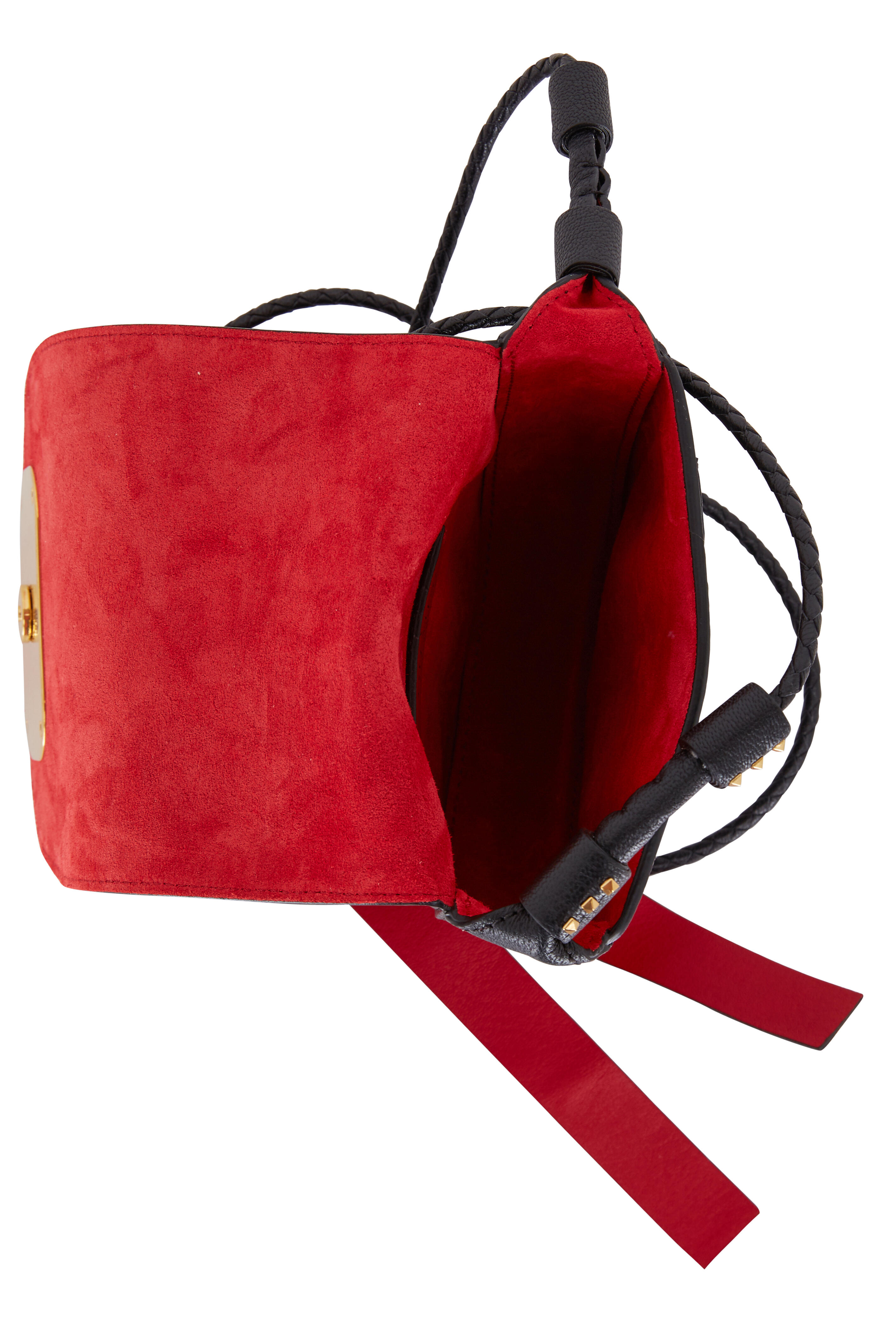 RED VALENTINO Suede Crossbody Bag Made in Italy