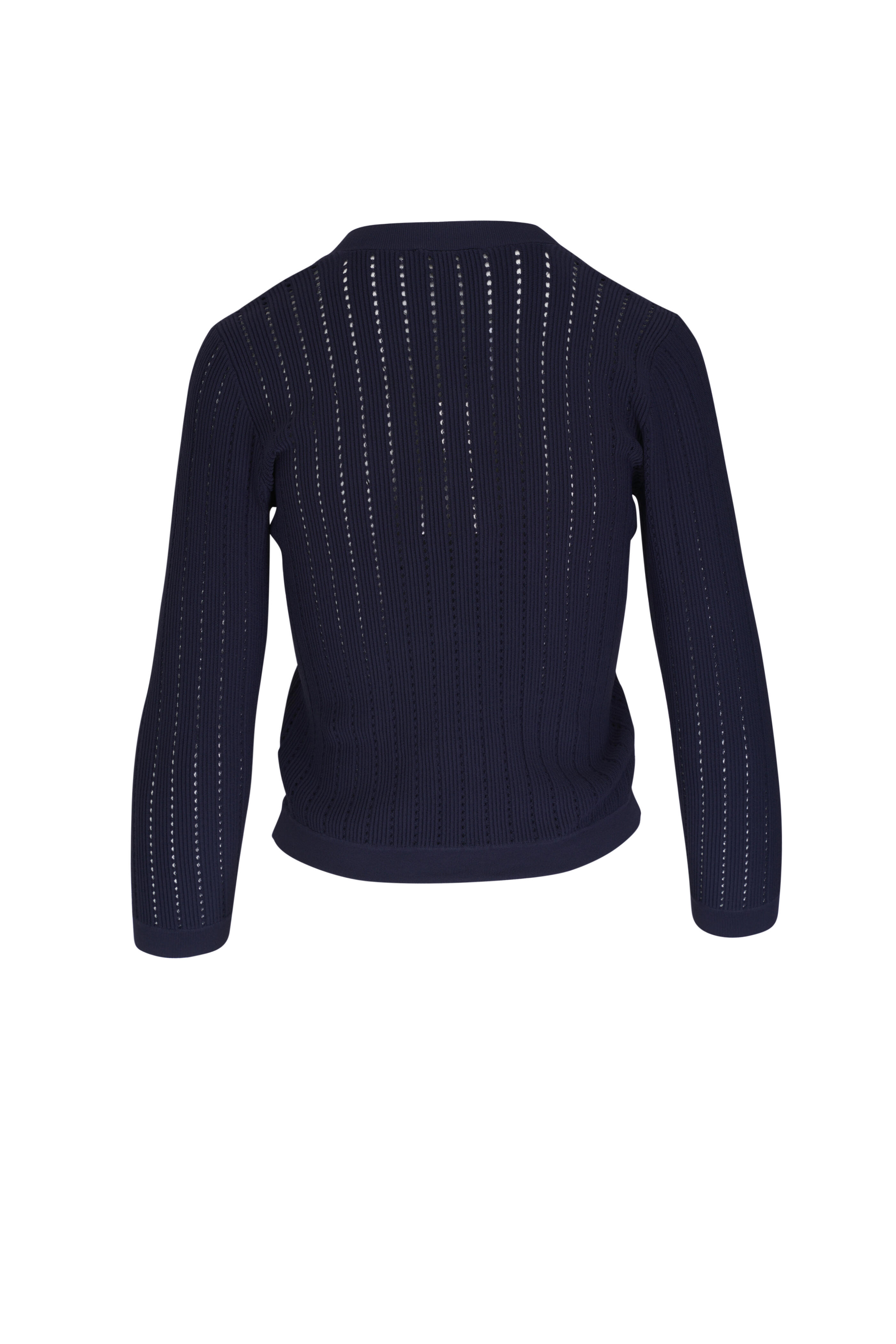 L'Agence - Irvin Midnight Pointelle Knit Cardigan