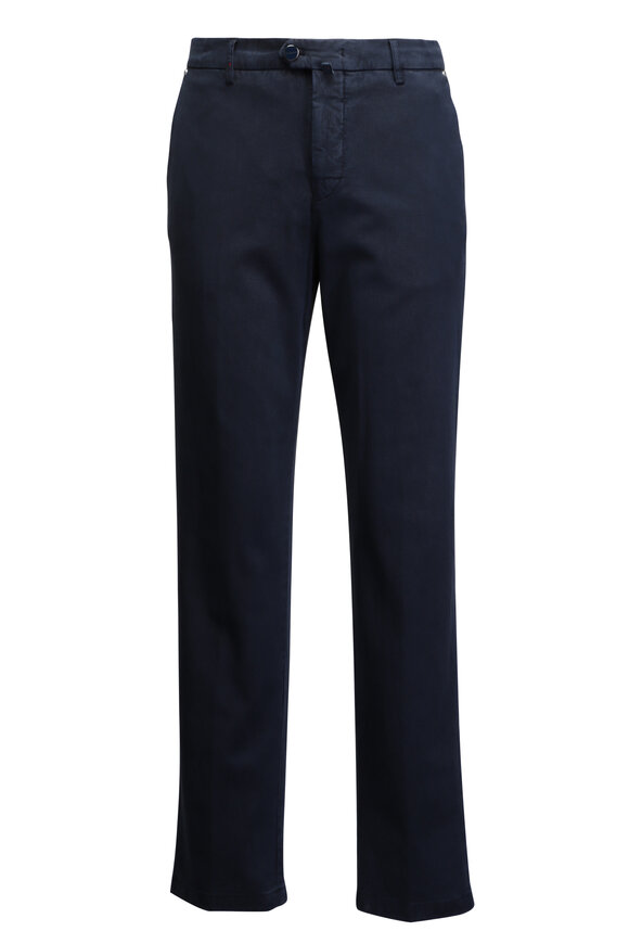 Kiton - Navy Blue Corduroy Five Pocket Pant | Mitchell Stores