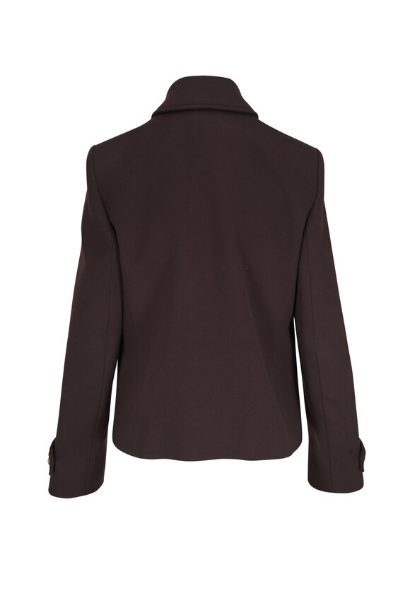 Nili Lotan - Ornella Cocoa Wool Crop Peacoat