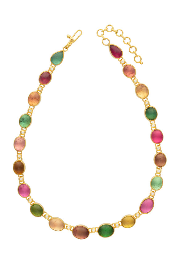 Gurhan 24k Gold Tourmaline Rivière Link Necklace - view 1