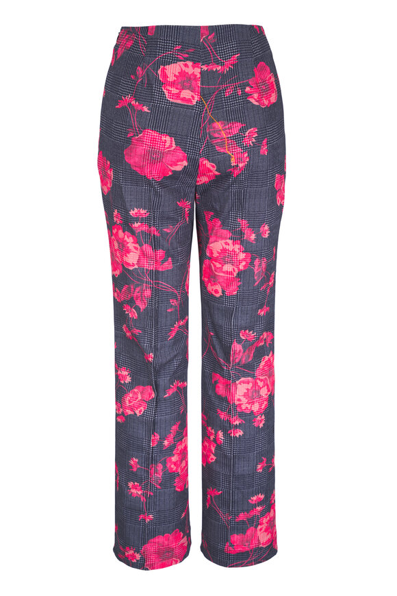 Lela Rose - Poppy Multi-Colored Side Zip Ankle Pant