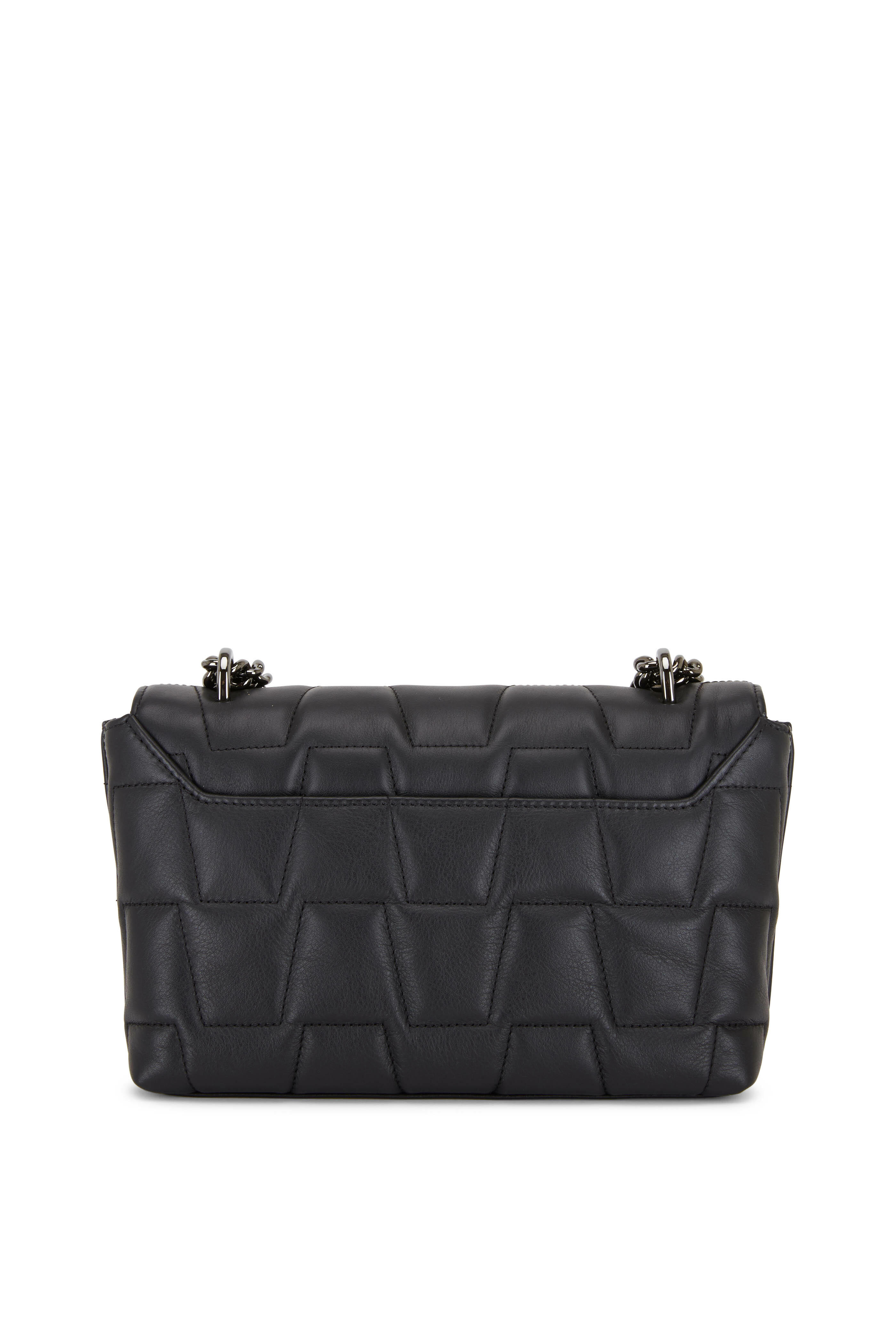 Akris - Anouk Black Leather Quilted Trapezoid Crossbody