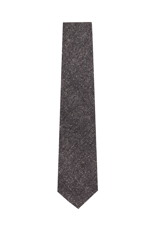 Geoff Nicholson Gray Wool & Silk Necktie - view 1