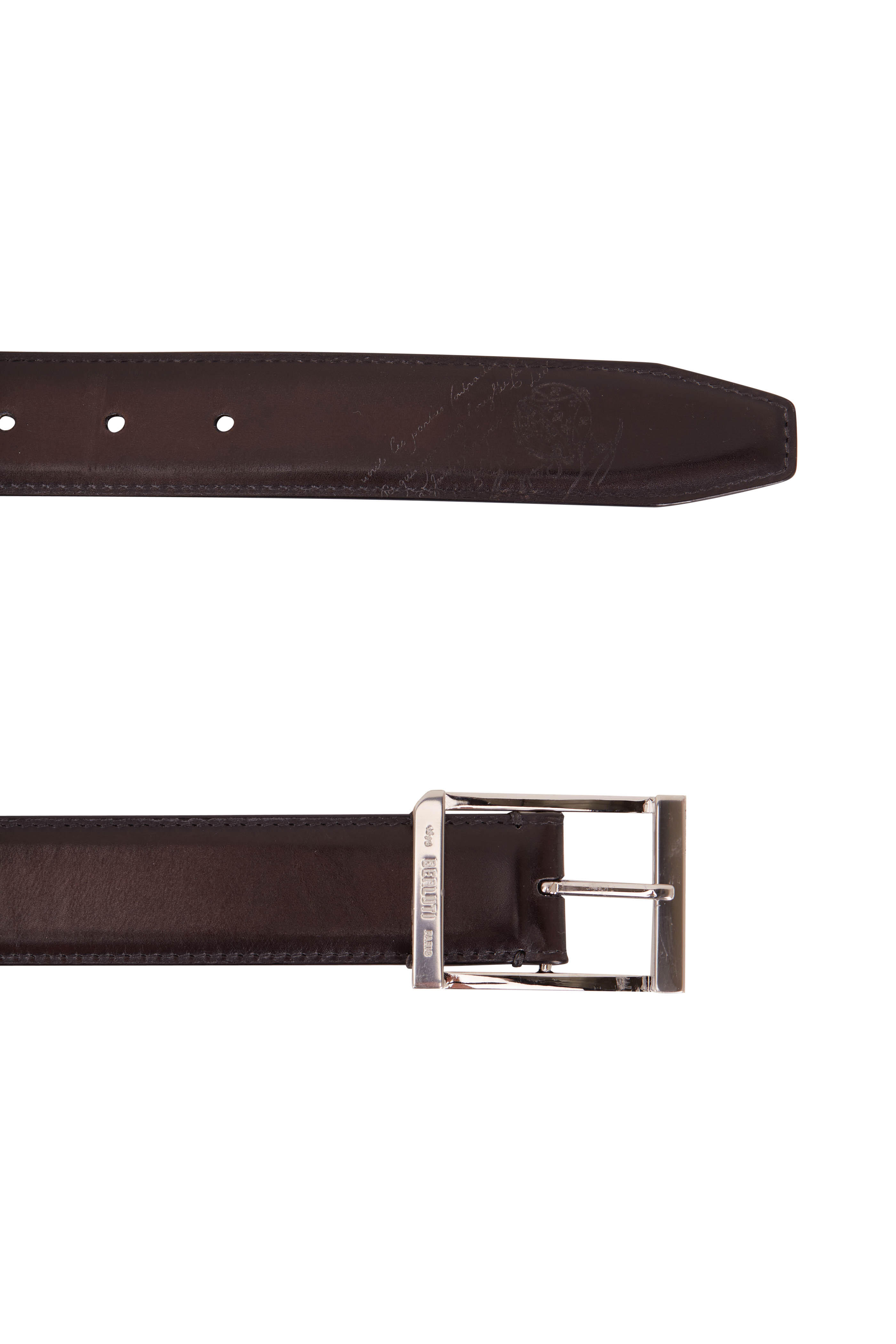 Berluti - Ice Black Leather Belt | Mitchell Stores