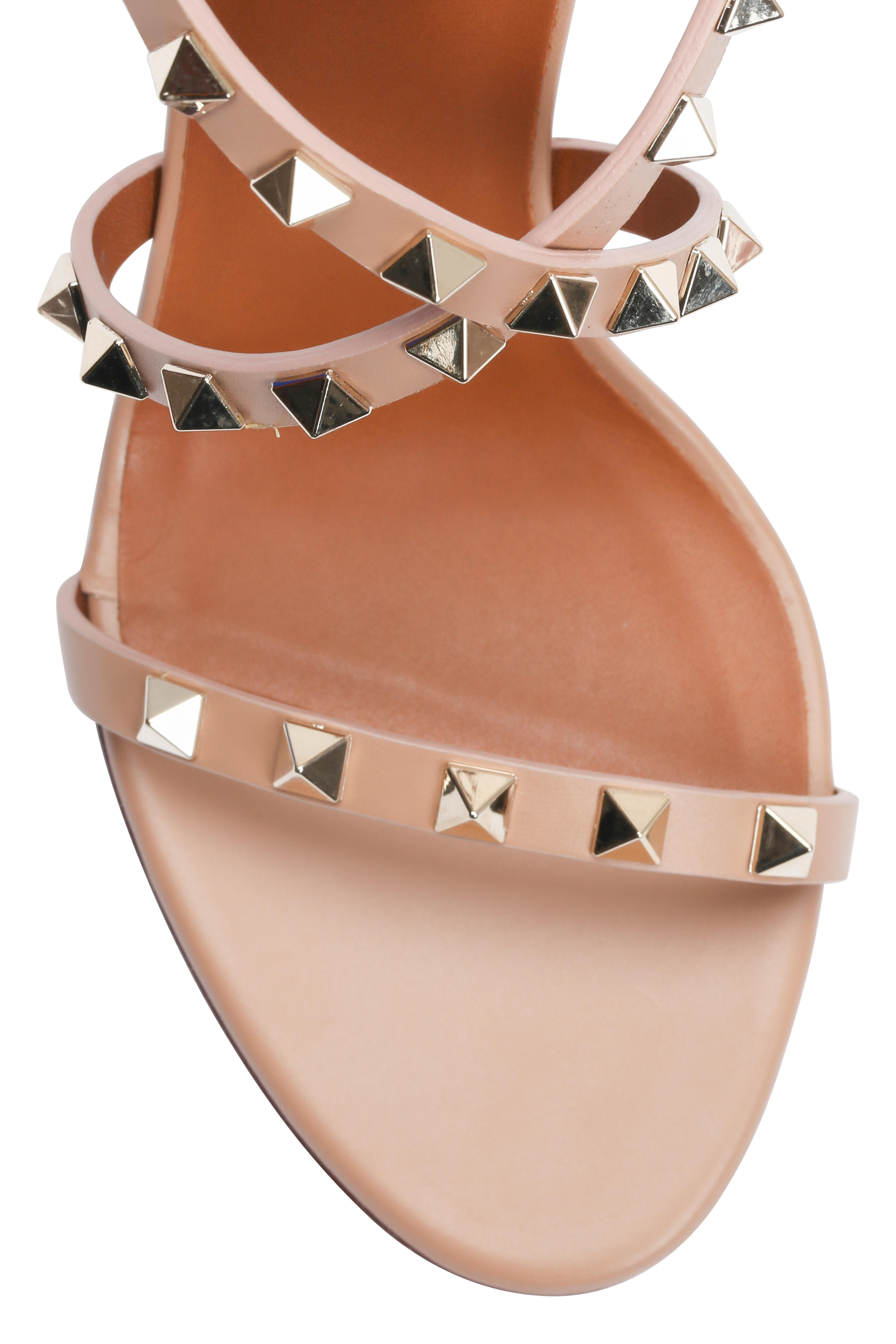 Valentino Garavani - Nude Leather Lace-Up Gladiator Sandal, 100mm