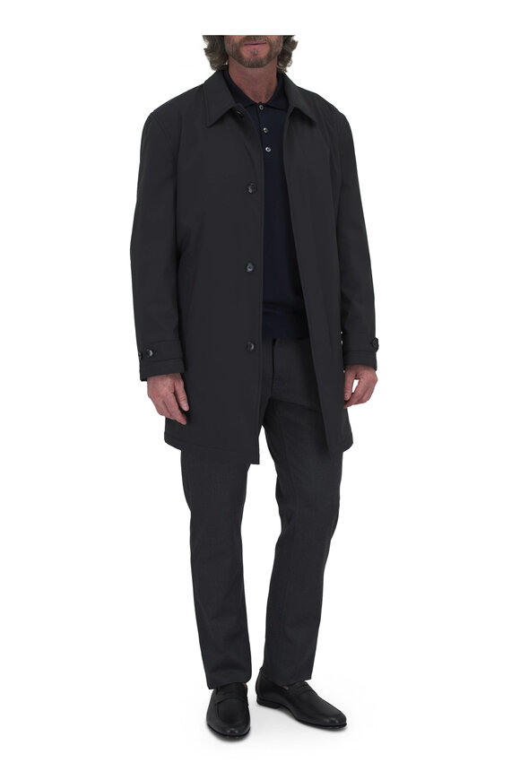 Brioni - Anthracite Wool & Cotton Five Pocket Pant