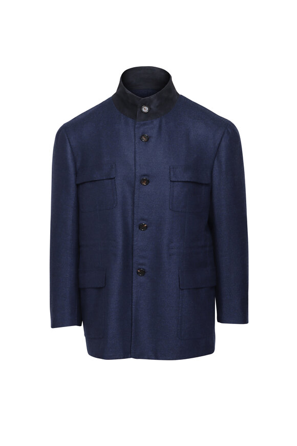 Cesare Attolini Dark Indigo Field Jacket