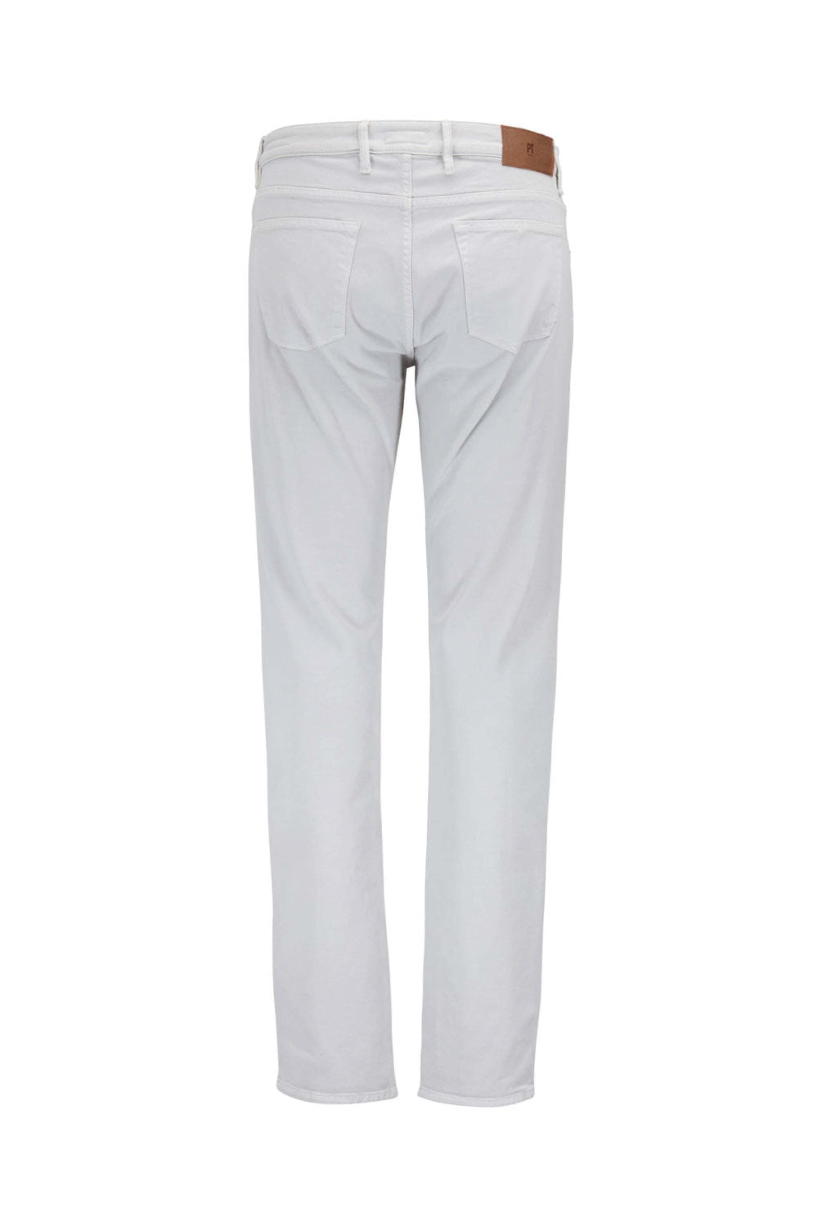 Torino - White Lux Stretch Straight Leg Denim Pant