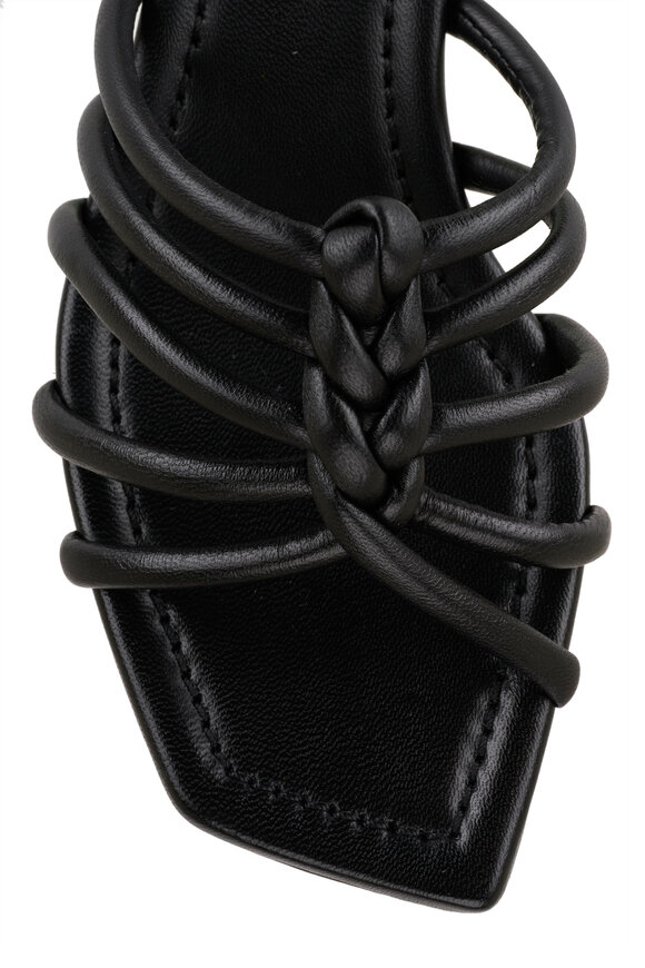 Jimmy Choo - Carmel Black Leather Strappy Mule, 35mm