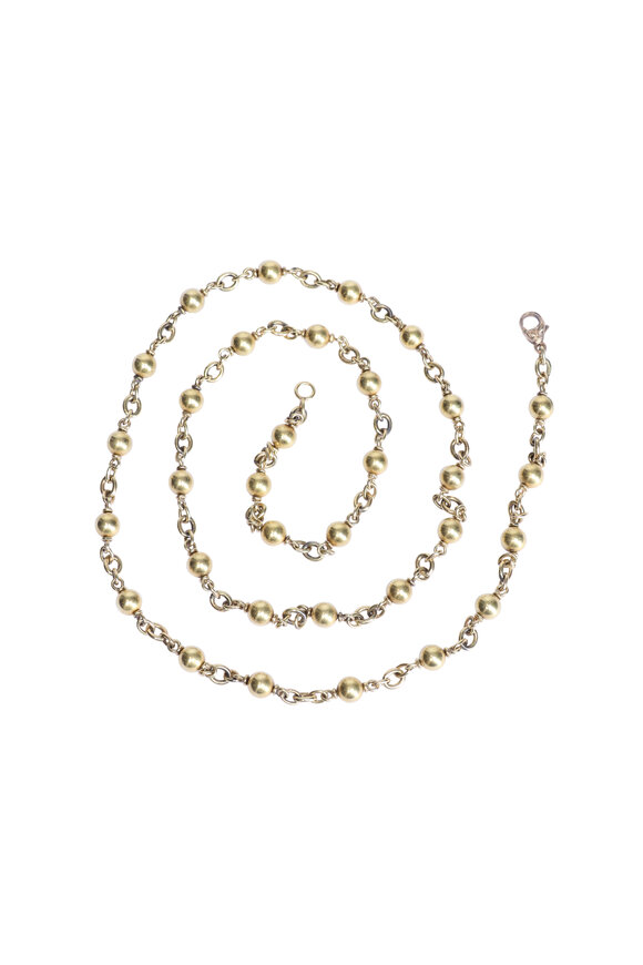 Sylva & Cie Gold Ball Chain Necklace