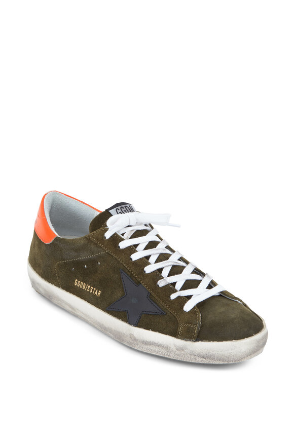 Golden Goose - Men's Superstar Olive Green Suede Sneaker