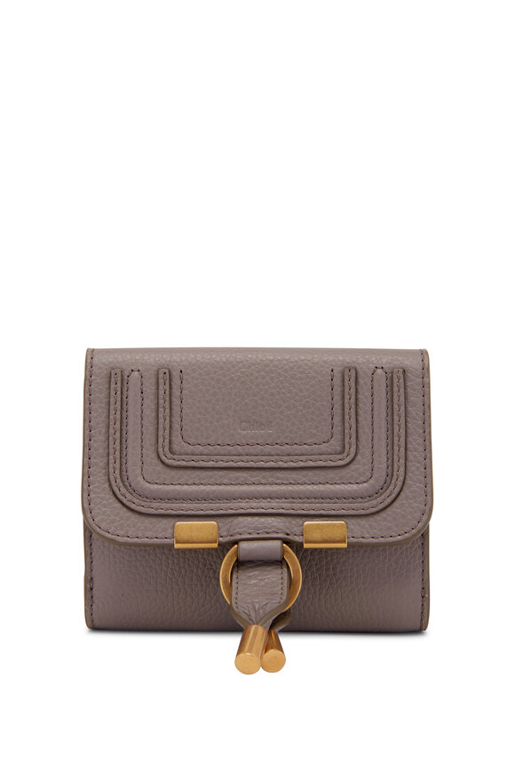 Chloé - Marcie Cashmere Gray Leather Small Wallet