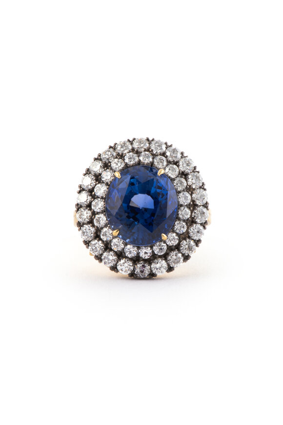 Sylva & Cie 18k Yellow Gold Sapphire Ring - view 1