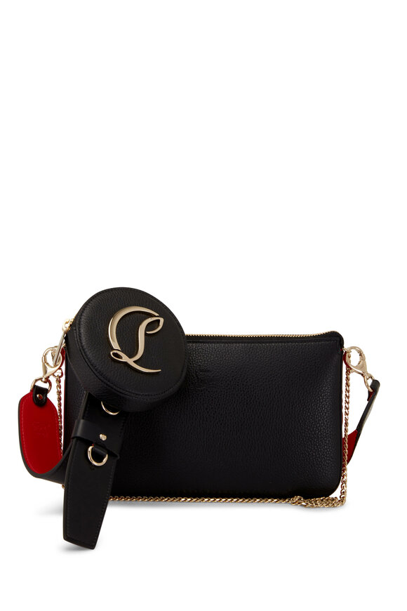 Christian Louboutin - Loubila Black Leather Logo Pouch