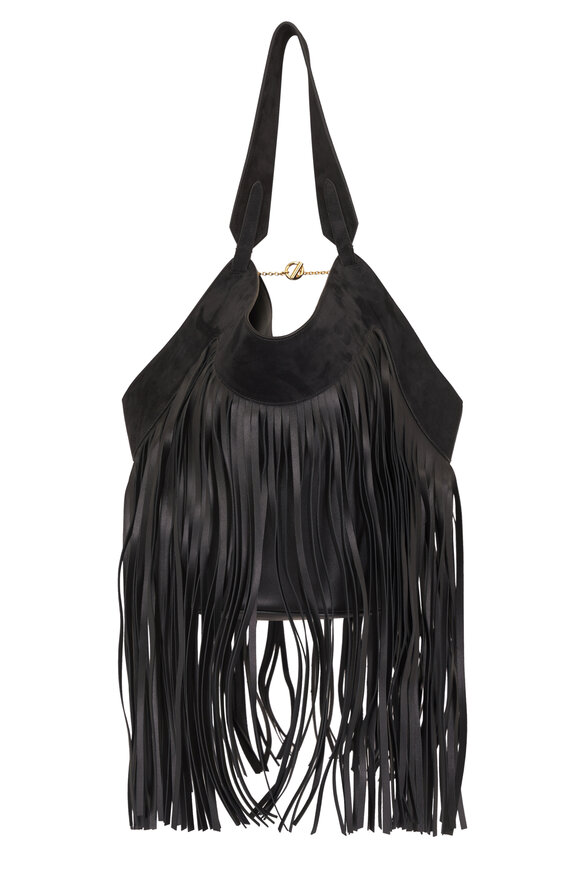 Loewe - Anagram Black Leather Cut Out Tote | Mitchell Stores