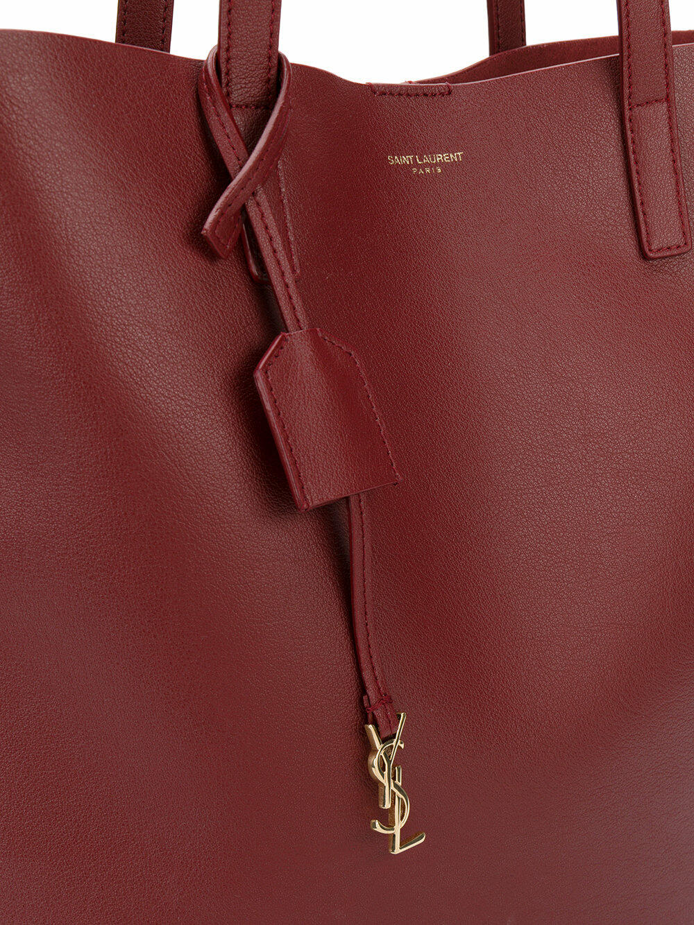 Saint Laurent - Burgundy Leather Vertical Medium Tote