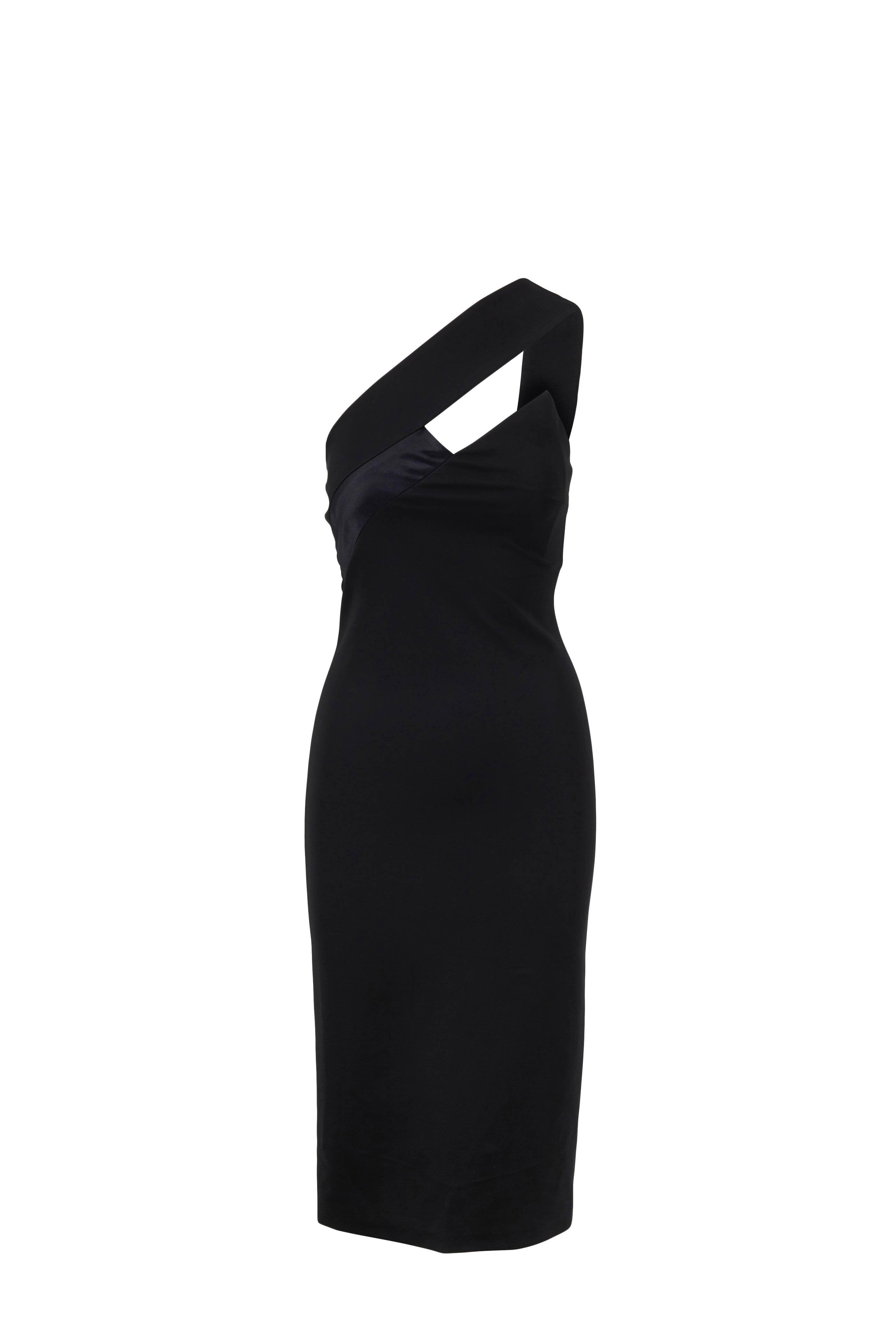 Cushnie - Lilia Black One-Shoulder Pencil Dress | Mitchell Stores