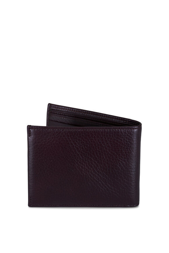 Bosca Maroon Soft Leather Bi-Fold Wallet - view 2