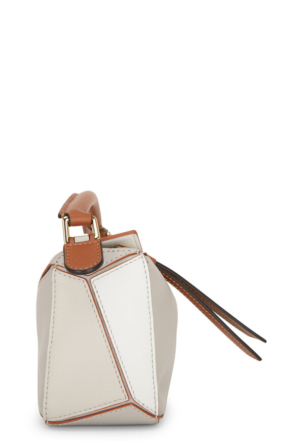 Loewe - Puzzle Soft White Leather Mini Bag