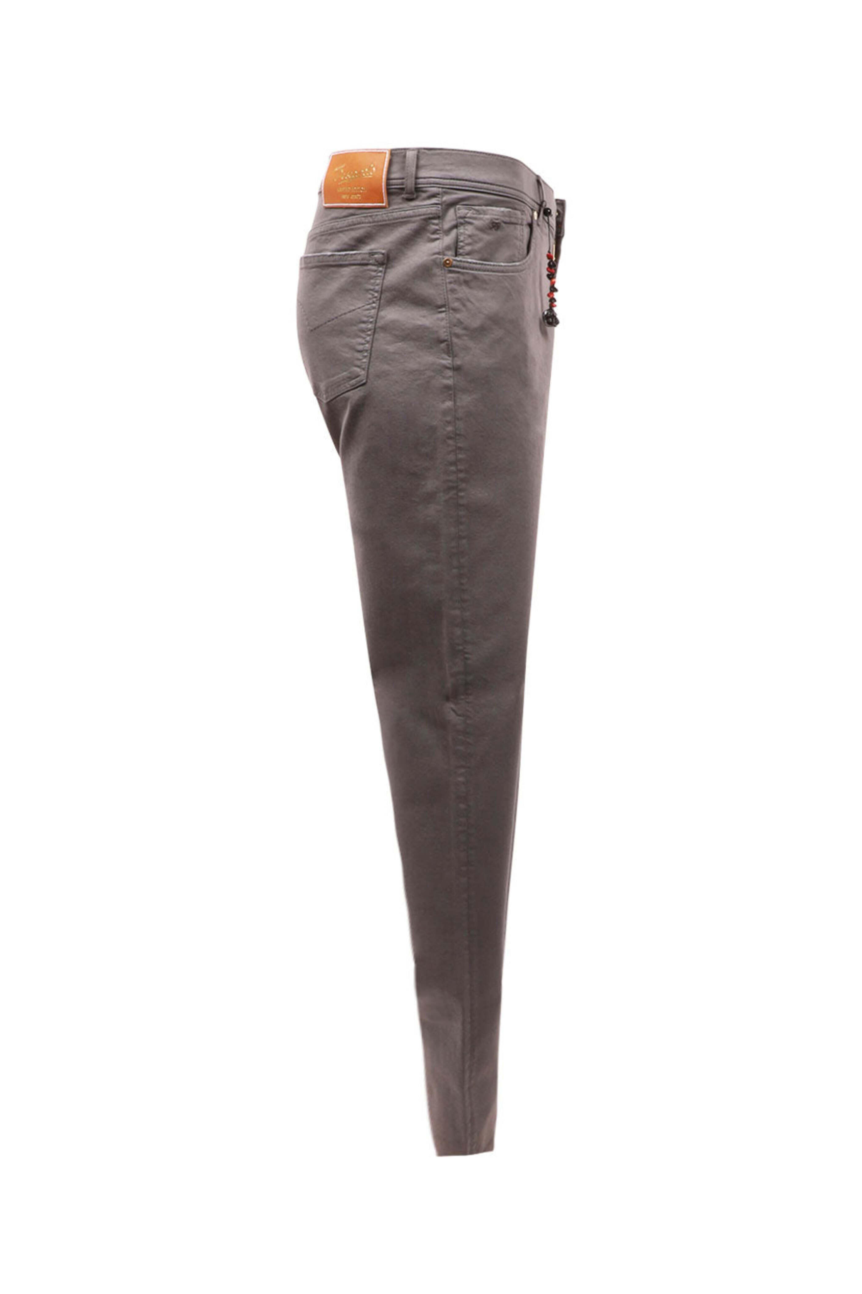 Marco Pescarolo - Five Pocket Stretch Demin Pant in Gray