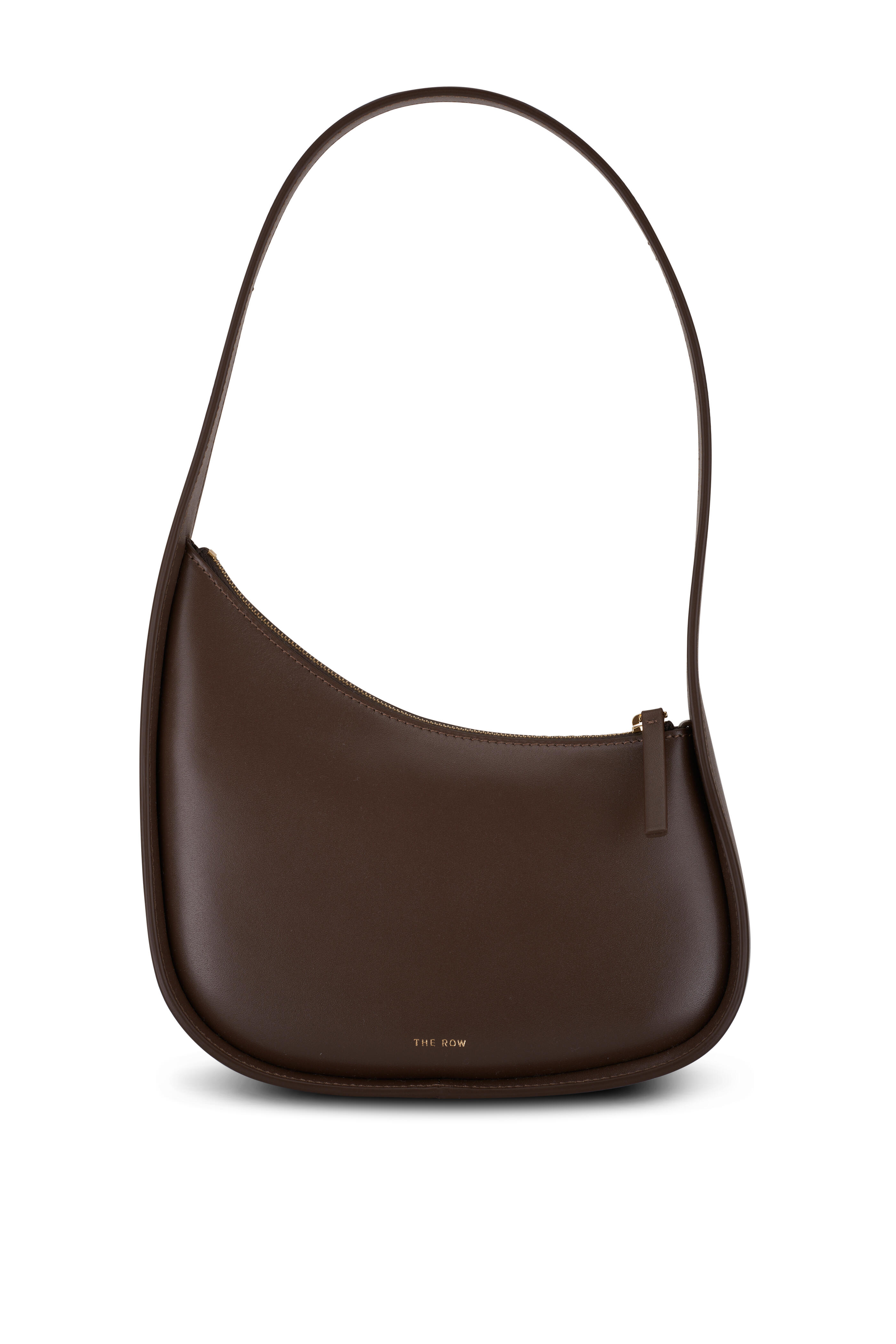 Half Moon Leather Shoulder Bag in Brown - The Row