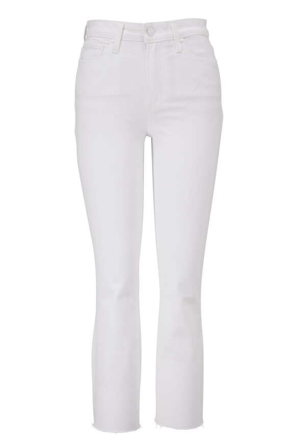 Paige - Cindy White Raw Hem Jean 