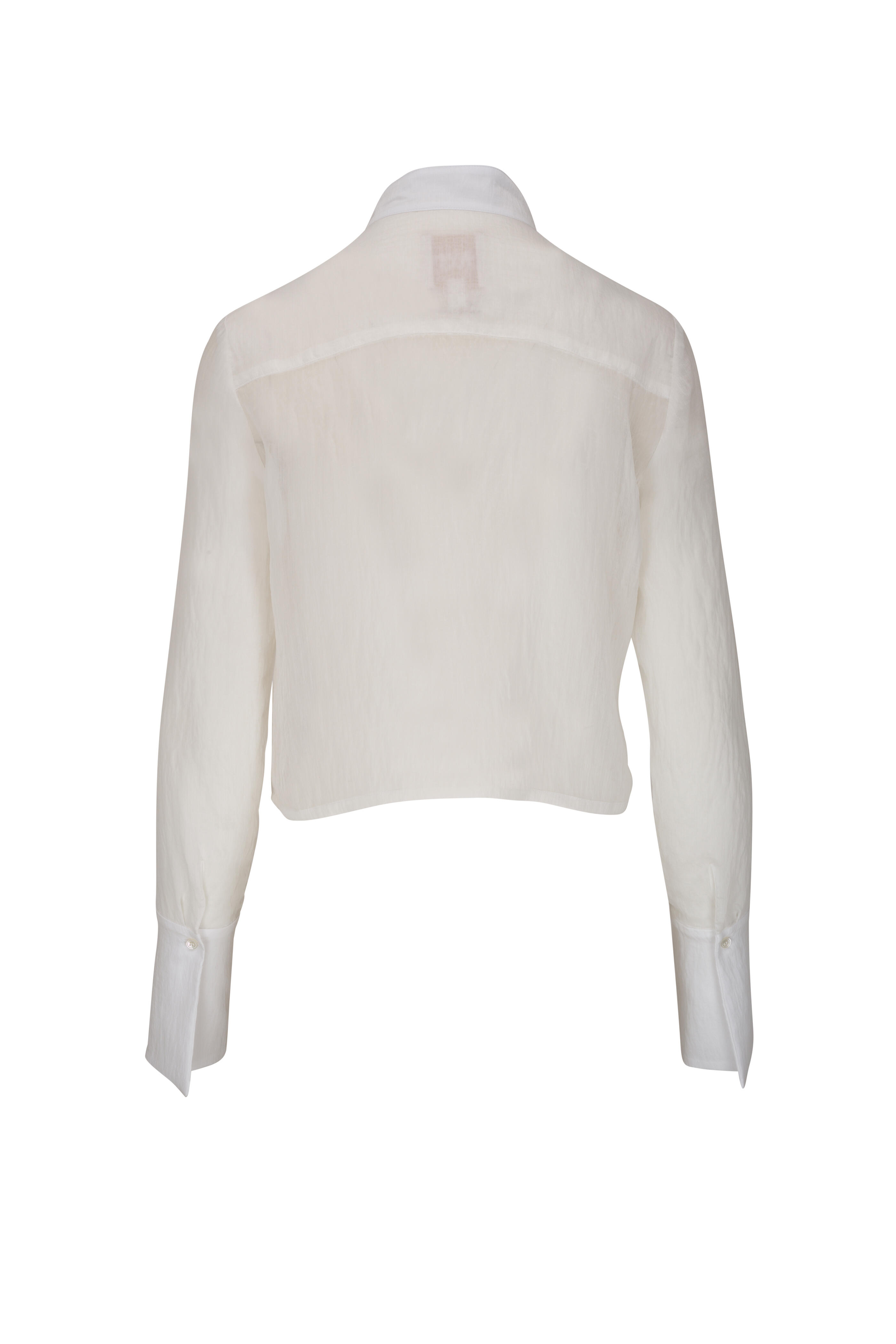 TWP - Patti White Sheer Organza Ruffle Blouse | Mitchell Stores