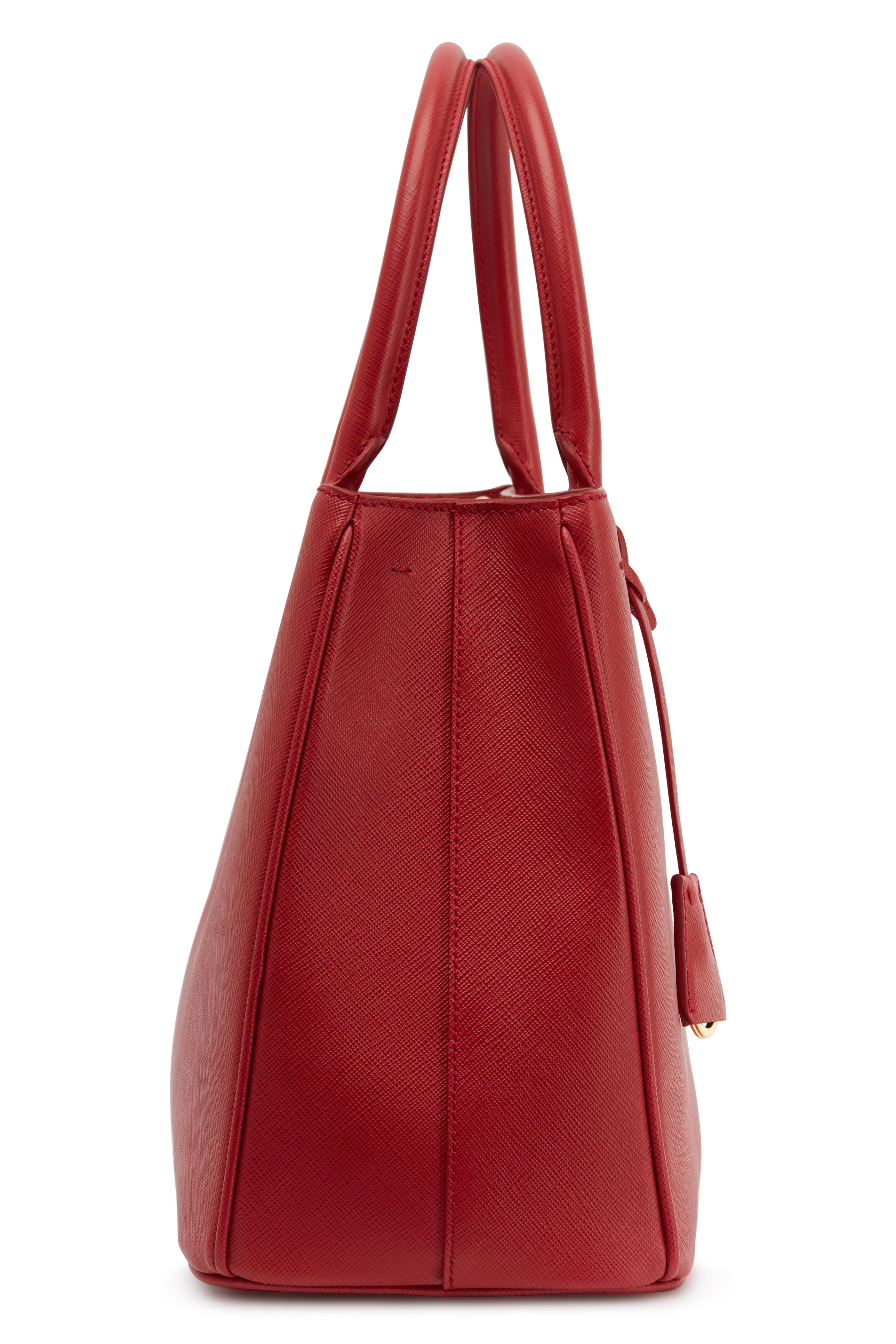 Prada - Red Saffiano Leather Small Tote