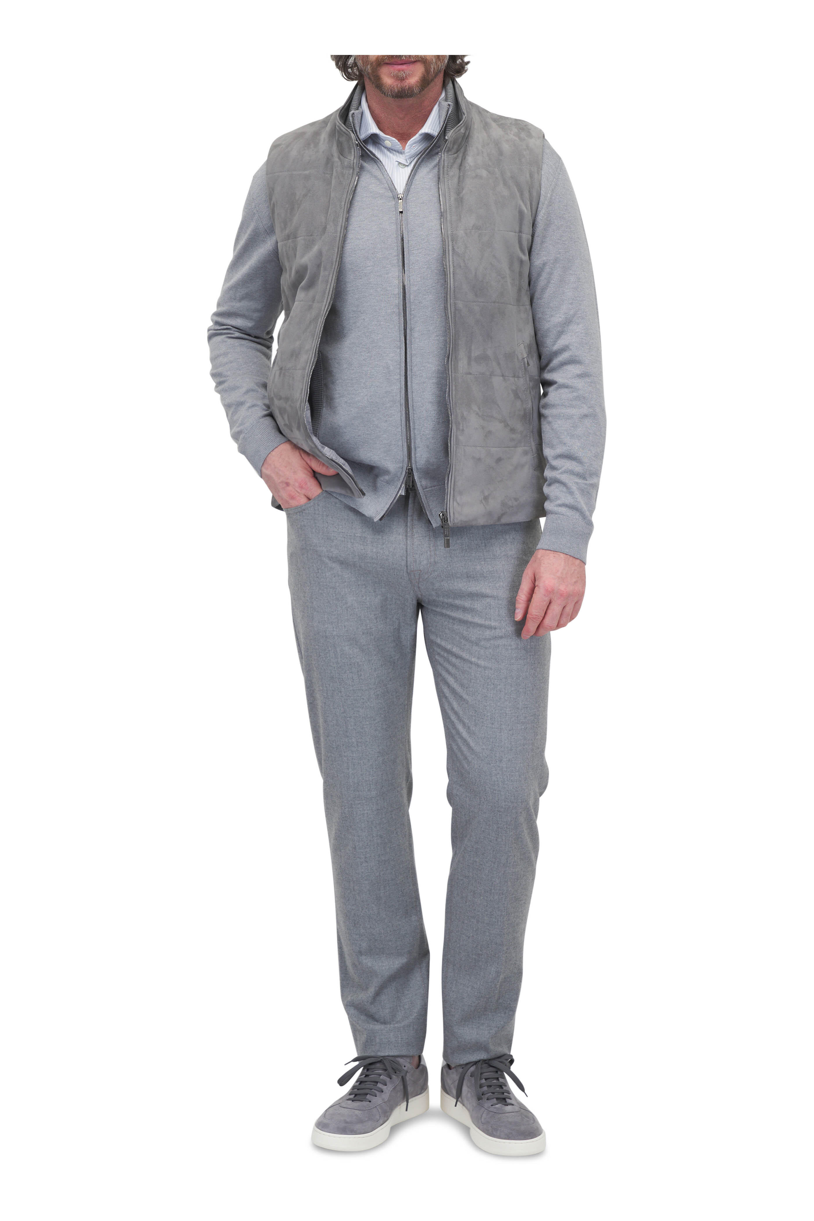 To Boot New York - Middleton Piombo Suede Lace Up Sneaker