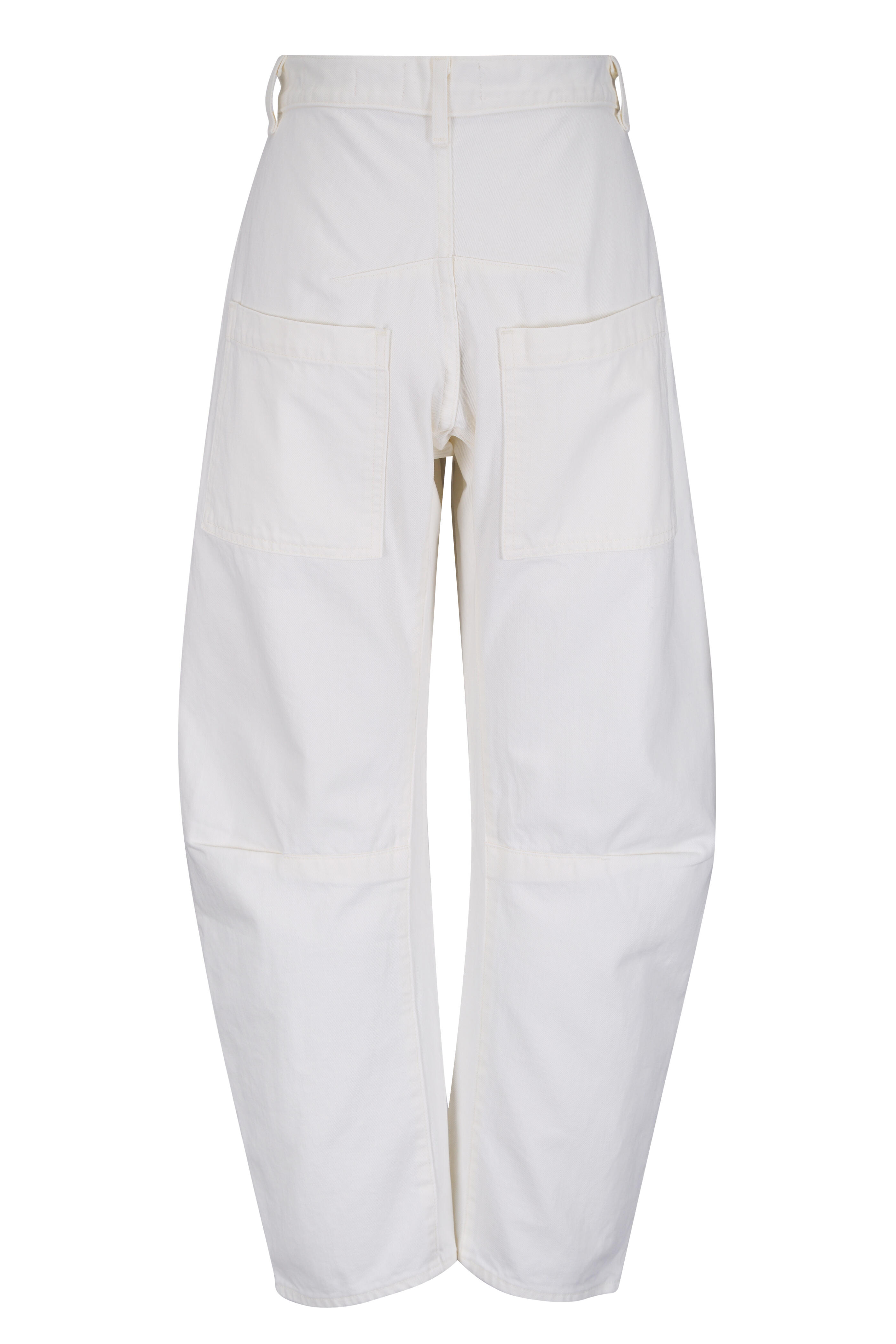 Nili Lotan - Shon Cream Cotton Curved Denim Pant