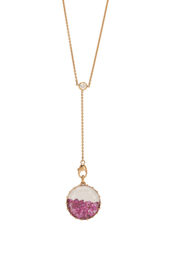 Renee Lewis - Shake© 5CT Ruby & Diamond Y Necklace 