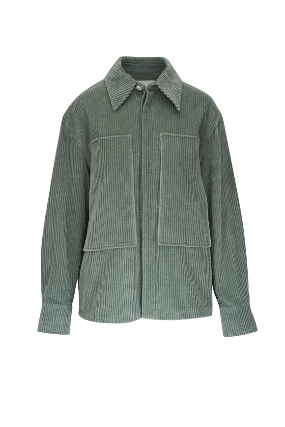 Jil Sander - Celadon Regular Crop Fit Collared Shacket