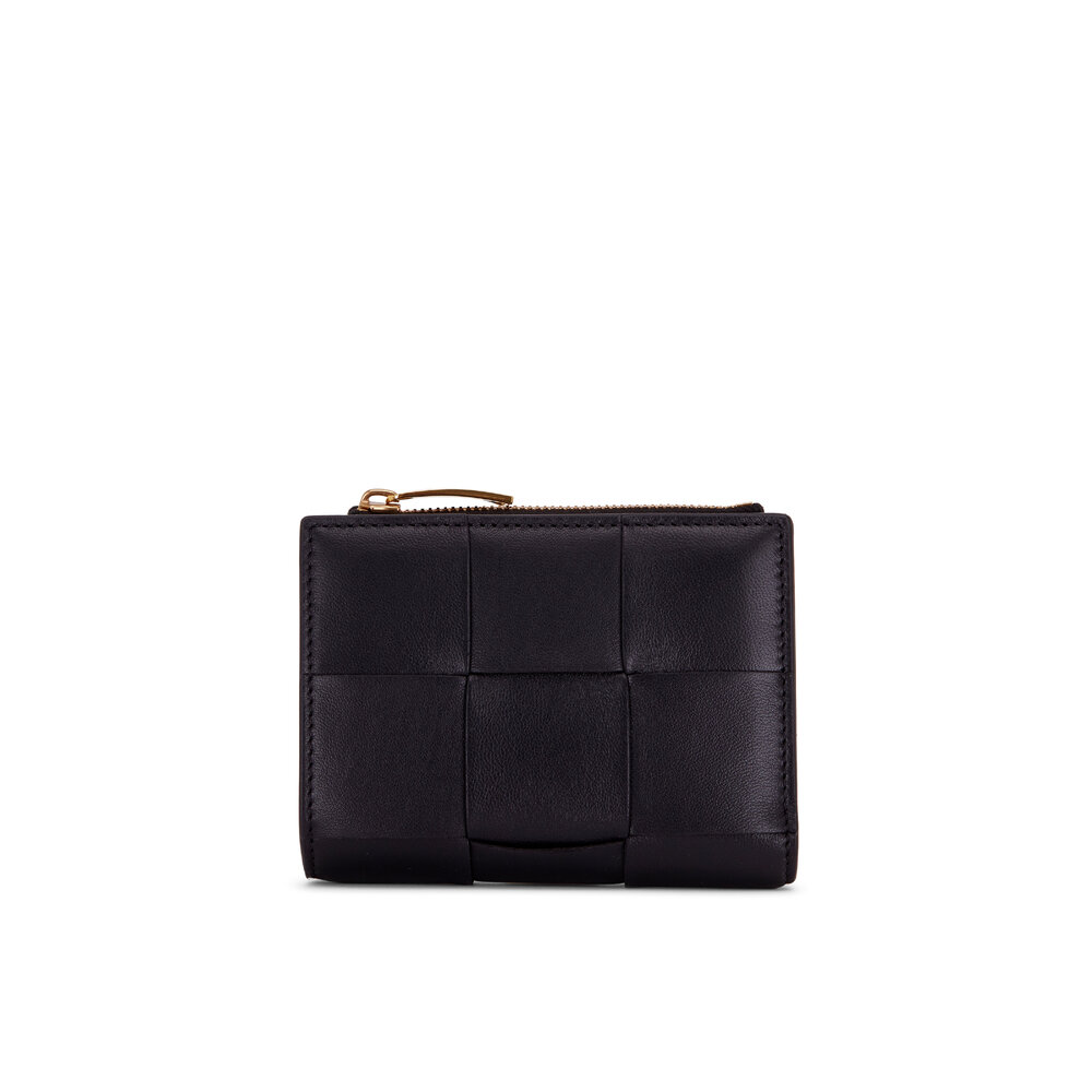 折りたたみ財布 BOTTEGA VENET AIntrecciato Bi-Fold Coin Half Wallet Blac Bottega Veneta® Women's Intrecciato Small Bi-Fold Wallet in