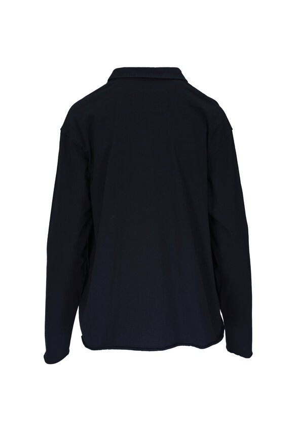Frank & Eileen Patrick Navy Blue Cotton Popover Henley - view 3