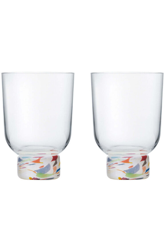 Misette Colorblock Confetti Glass Tumblers