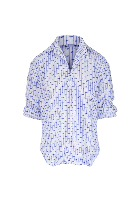 Frank & Eileen Eileen Blue Stripe Relaxed Button-Up Shirt - view 1