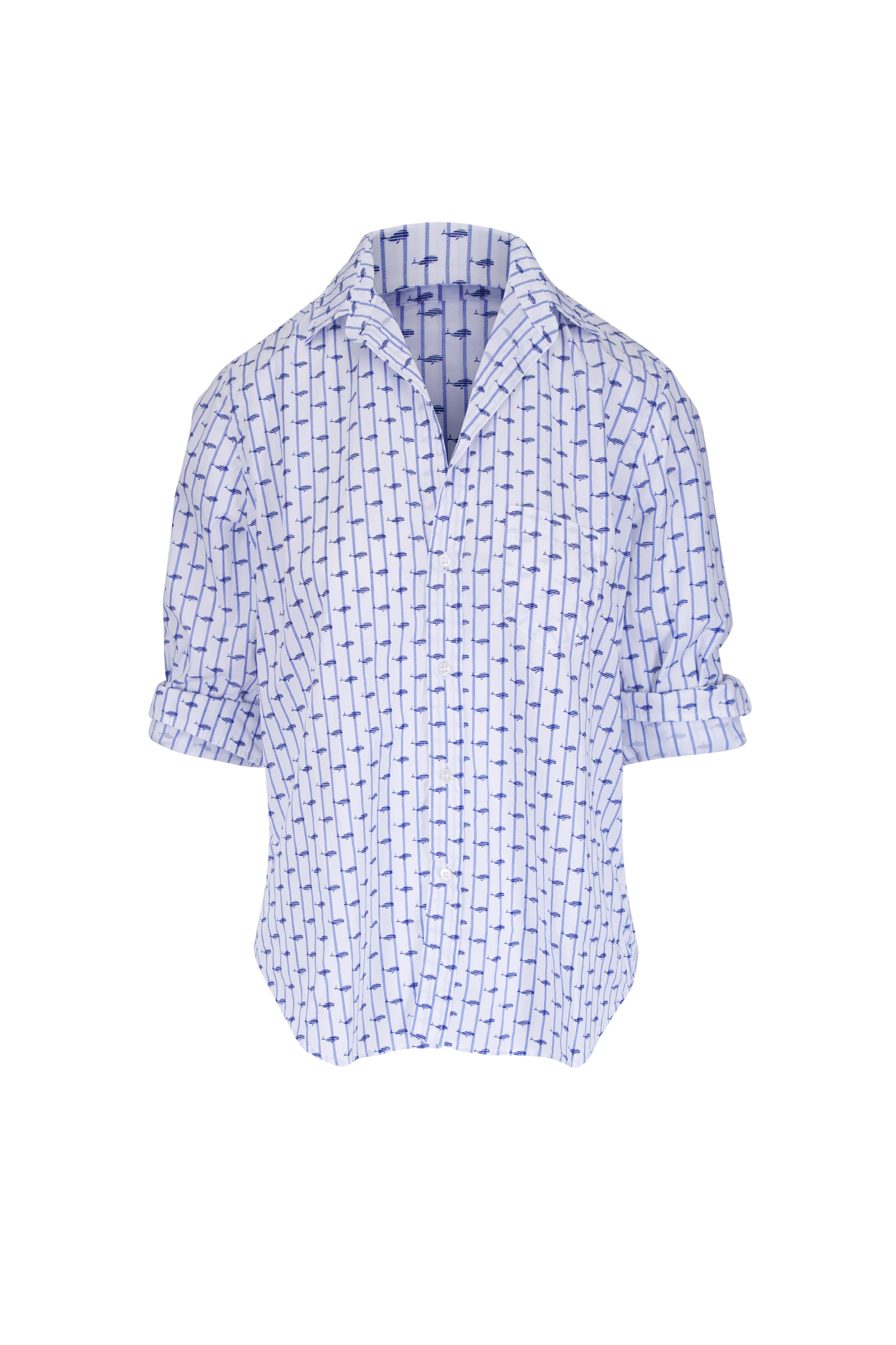 Frank & Eileen - Eileen Blue Stripe Relaxed Button-Up Shirt - view 1
