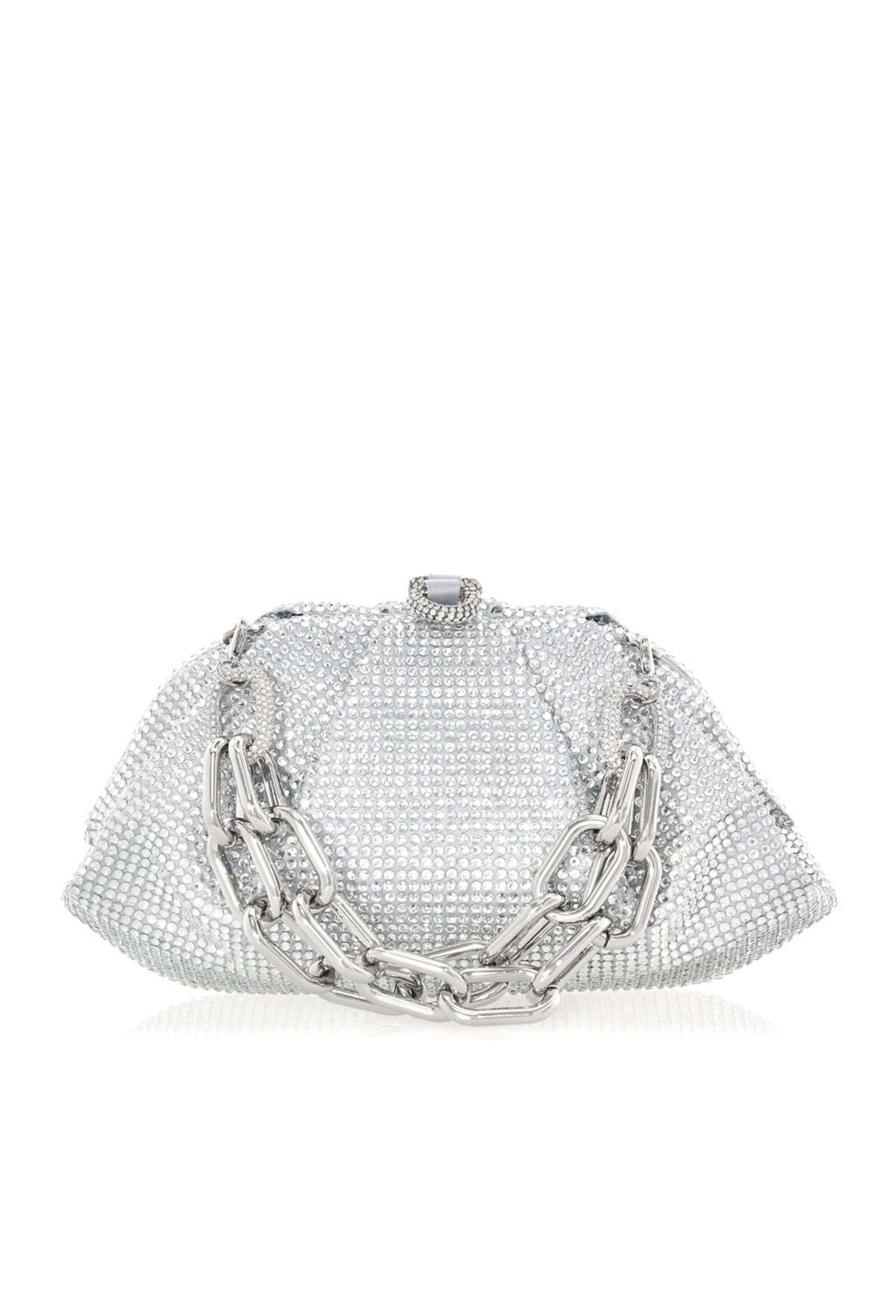 Judith Leiber Couture - Gemma Crystal Clutch in Silver