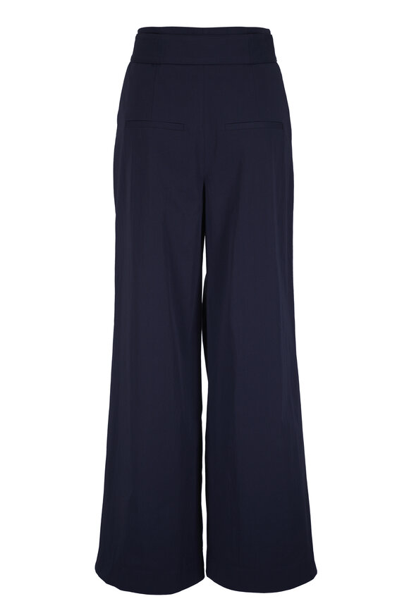 Veronica Beard Allman Navy Wide Leg Pant - view 5