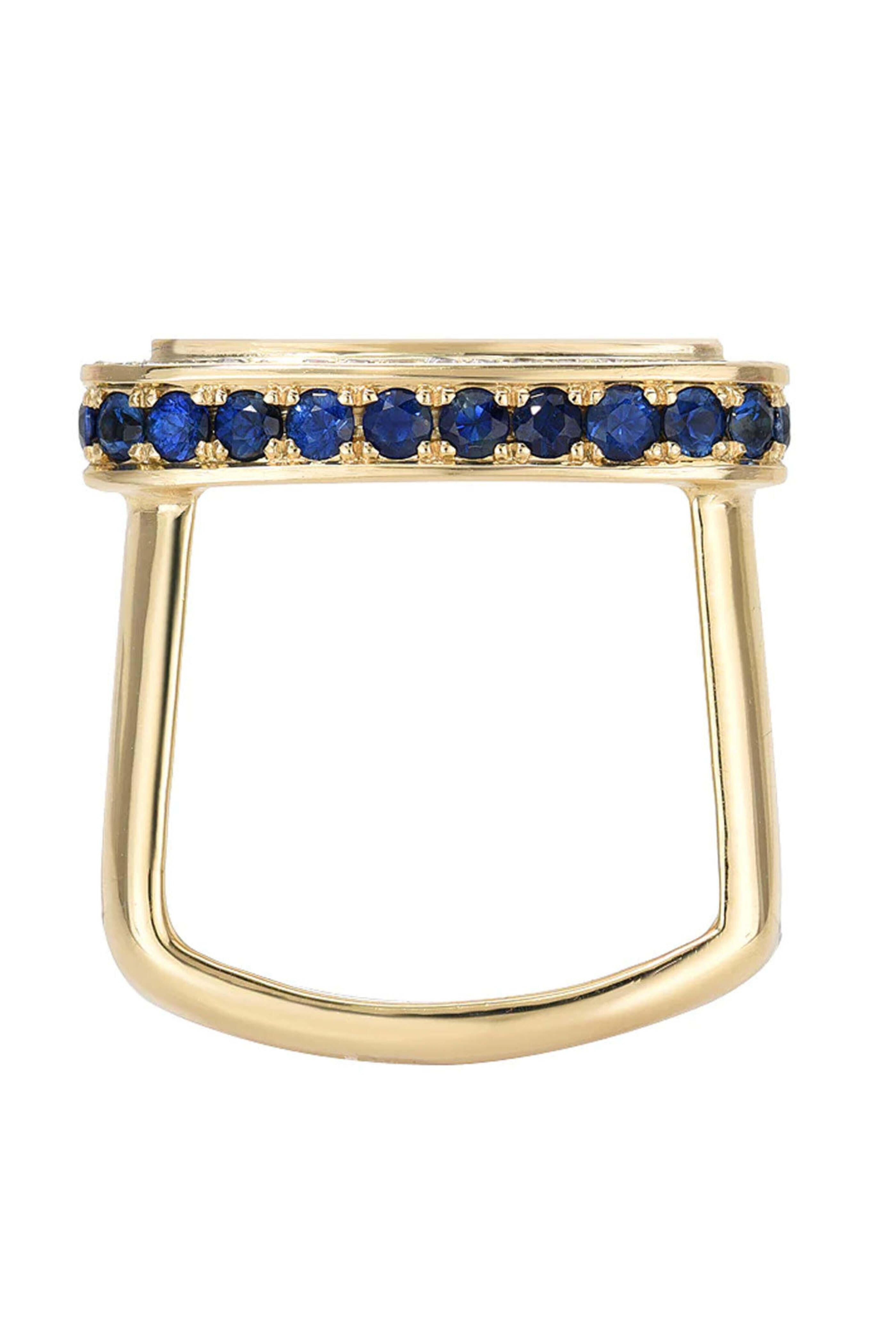 Dru - Sapphire and Diamond Kiss The Sky Ring