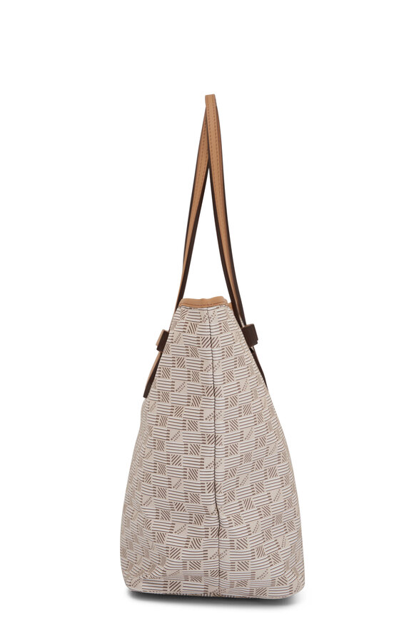 Moreau Paris - Medium Saint Tropez Beige & Ivory Monogram Tote