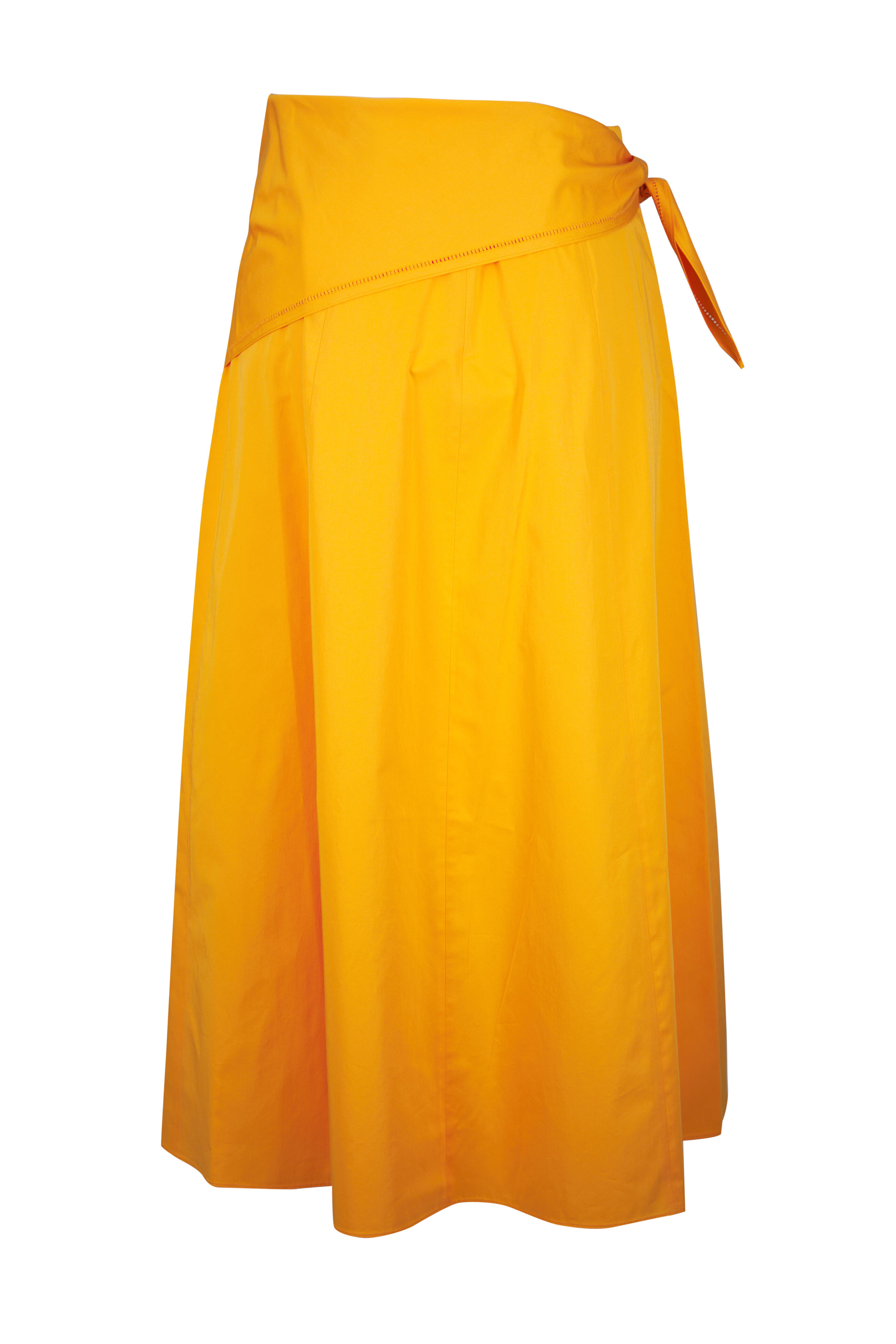 Vince - Apricot Cotton Scarf Tie Skirt - view 2