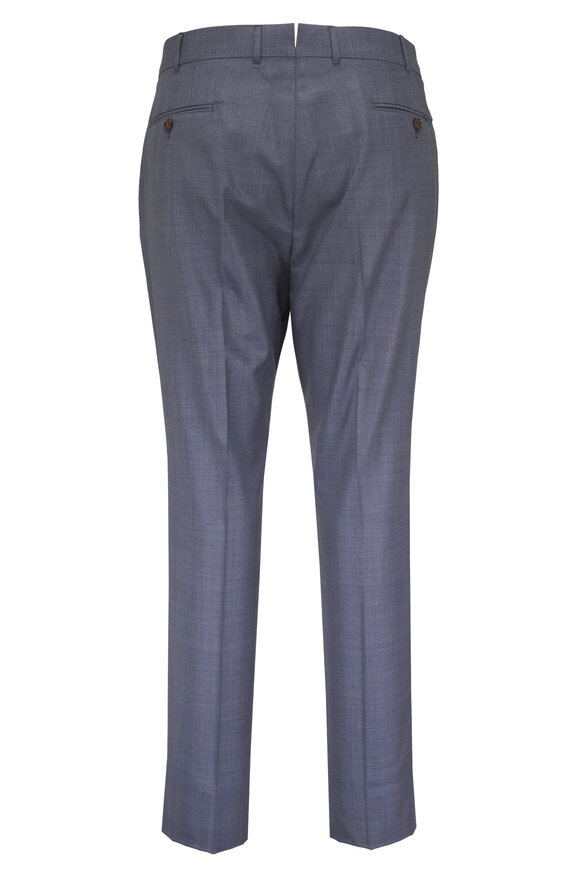Zegna Centoventimila Slate Blue Soft Plaid Wool Suit - view 5