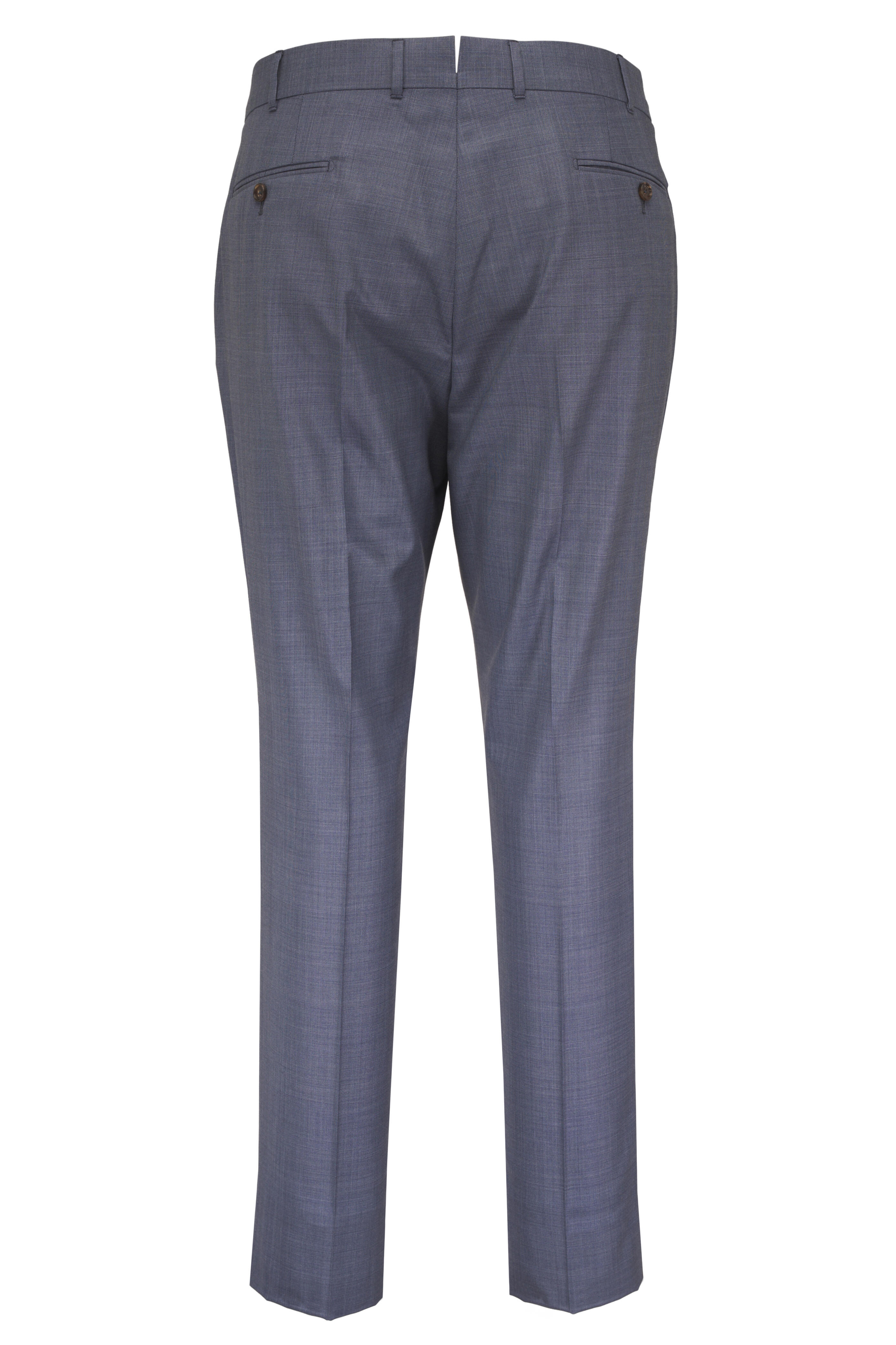 Zegna - Centoventimila Slate Blue Soft Plaid Wool Suit - view 5